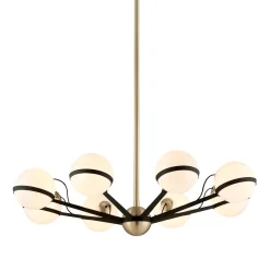 Kjøkkenbelysning Tak|Lysekroner>Hudson Valley Ace Lysekrone - Matt Gull - Ø96cm