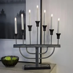 Adventsstaker>Konstsmide Adventsstake 7 armet ubehandlet metall