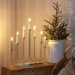 Adventsstaker>Konstsmide Adventstake 7 armet Messingfarget