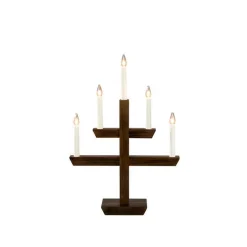 Adventsstaker>Konstsmide Adventstake 5 armet Brun