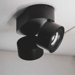 Kjøkkenbelysning Tak|Spotter & Skinner>LOOM Design Aim Spot Double Tak/Veggspot 2x13W dimbar 2700k - Svart