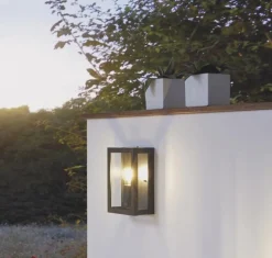 Utelamper - Veggskjold / Plafond>Eglo Alamonte vegglampe IP44 - Svart