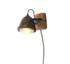 Leselamper>Aneta Lighting Alaska vegglampe metall/ Tre