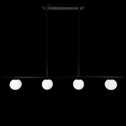 Kjøkkenbelysning Tak|Takpendler>Dyberg Larsen Alice takpendel 4-lys Svart / Opal