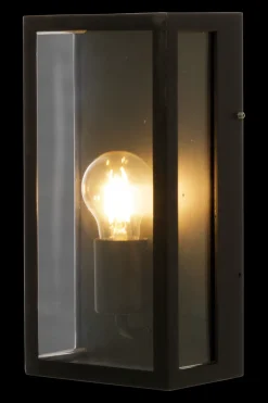 Utelamper - Klassiske Vegglamper>Aneta Lighting Arendal vegglampe utendørs IP44 E27 - Svart/Klart glass Svart / Klar