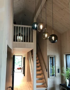 Kjøkkenbelysning Tak|Takpendler>Hadeland Glassverk Arkivlampe 4014 50 cm - Blå - Stål Blå / Stål