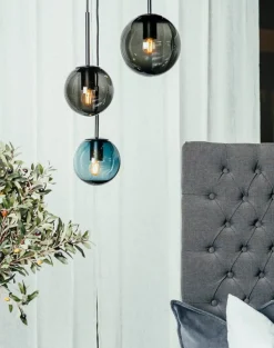 Kjøkkenbelysning Tak|Takpendler>Hadeland Glassverk Arkivlampe 4014 25 cm - Grå - Messing Grå / Messing