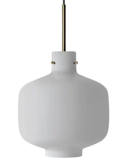 Kjøkkenbelysning Tak|Takpendler>Hadeland Glassverk Arkivlampe 4180 - Large - Hvit Matt - Messing Opal / Matt messing