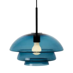 Kjøkkenbelysning Tak|Takpendler>Hadeland Glassverk Arkivlampe 4006 Large - - Matt Sort Blå