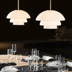 Kjøkkenbelysning Tak|Takpendler>Hadeland Glassverk Arkivlampe 4006 Large - - Sort Hvit