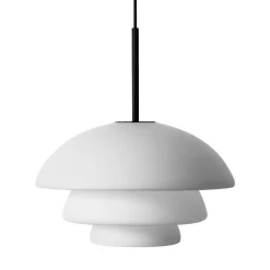 Kjøkkenbelysning Tak|Takpendler>Hadeland Glassverk Arkivlampe 4006 Large - Matt Hvit - Sort Matt Hvit / Svart