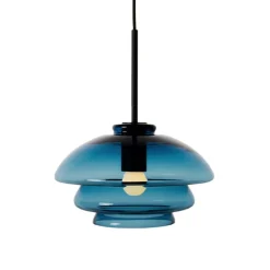 Kjøkkenbelysning Tak|Takpendler>Hadeland Glassverk Arkivlampe 4006 Small - - Matt Sort Blå