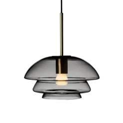 Kjøkkenbelysning Tak|Takpendler>Hadeland Glassverk Arkivlampe 4006 Small - Grå - Matt Messing Grå / Matt messing