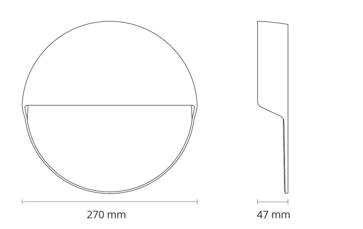 Utelamper Med Opp/Ned Lys>Sg Armaturen As Arlon round vegglampe utendørs 10W 3000 Kelvin IK10 IP65 - Dimbar