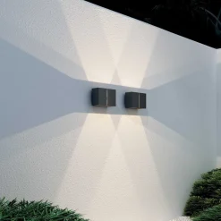 Utelamper Med Opp/Ned Lys>LOOM Design Ask vegglampe opp/ned utendørs 11W 2700K IP65 - Svart