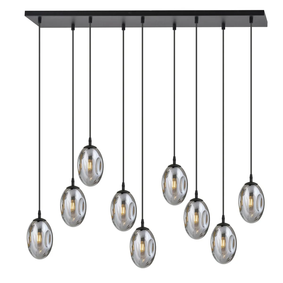 Kjøkkenbelysning Tak|Takpendler>Emibig Astral takpendel 9-lys - Svart/Røykfarget Svart / Røyk