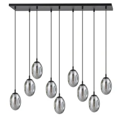 Kjøkkenbelysning Tak|Takpendler>Emibig Astral takpendel 9-lys - Svart/Røykfarget Svart / Røyk