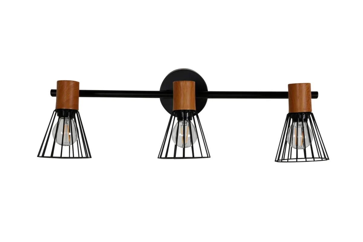 Kjøkkenbelysning Tak>Venture Home Atticus tak-/vegglampe 3 lys - Svart/Trefarget