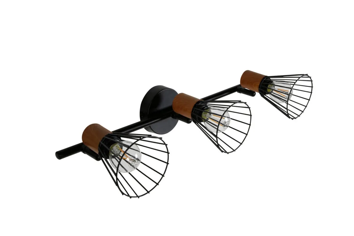 Kjøkkenbelysning Tak>Venture Home Atticus tak-/vegglampe 3 lys - Svart/Trefarget