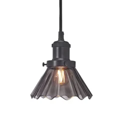 Kjøkkenbelysning Tak|Vinduslamper>Pr home of Scandinavia Ab August Takpendel 15 - med plissert mønster Svart