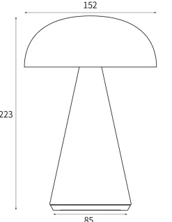 Oppladbare Bordlamper>NorDesign Aura oppladbar bordlampe 2,2W 2200 Kelvin IP44 - Dimbar Svart / Messingfarget
