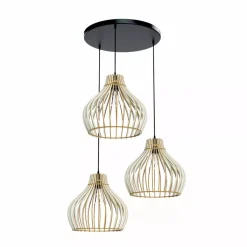 Kjøkkenbelysning Tak|Takpendler>Temar Aurora rondel spile takpendel 3 lys - Natur