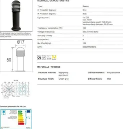 Pullert>NorDesign Balizas pullert 50cm - Grå