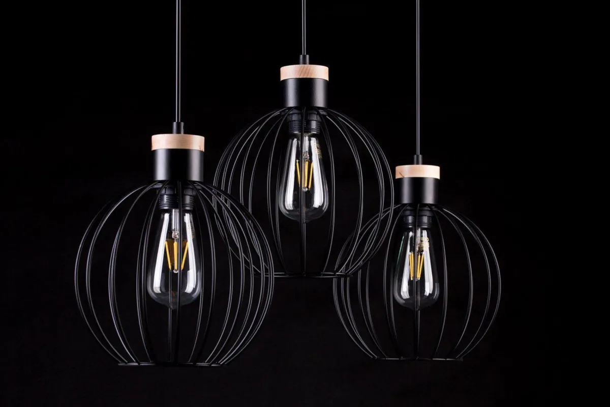 Kjøkkenbelysning Tak|Takpendler>Emibig Barbado takpendel 3 lys - Svart/Trefarget Svart / Tre