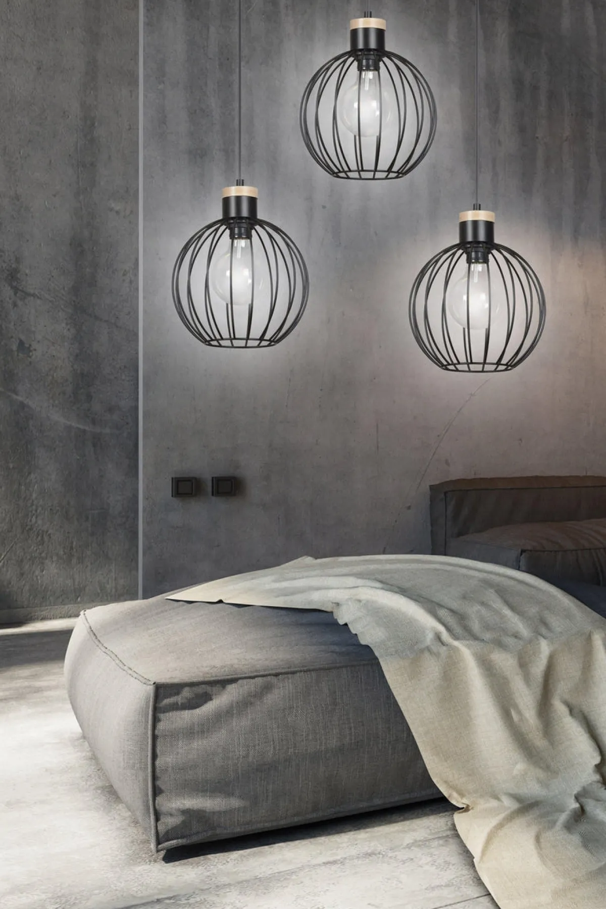 Kjøkkenbelysning Tak|Takpendler>Emibig Barbado takpendel 3 lys - Svart/Trefarget Svart / Tre