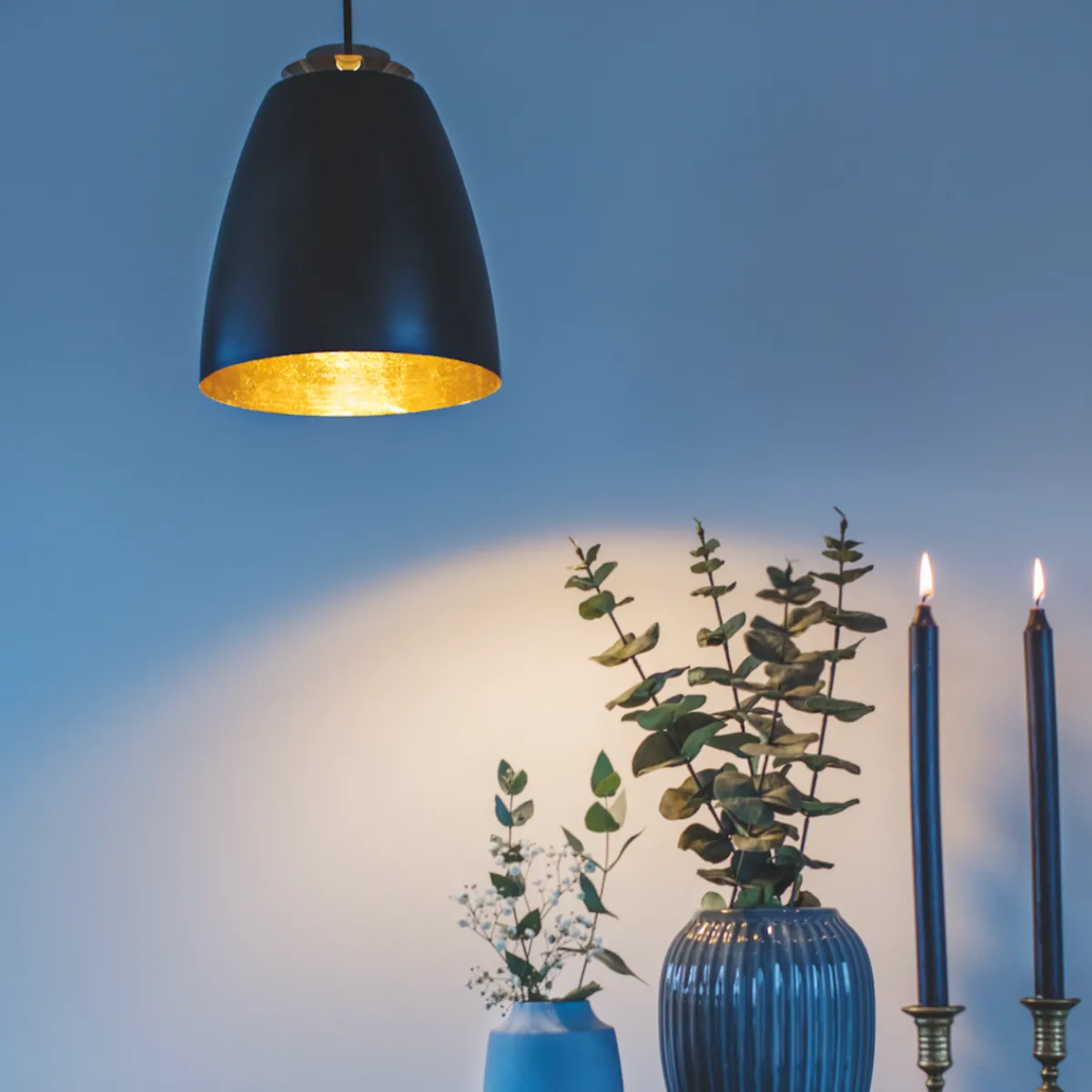 Kjøkkenbelysning Tak|Takpendler>Sg Armaturen As Bell maxi takpendel - Svart/Gull Svart / Gull