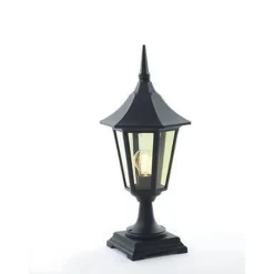 Portstolper>Ms - belysning Bergen portstolpe - Svart