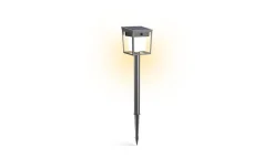 Solcellebelysning|Oppladbare Bordlamper>Philips Blaise hagebelysning utendørs IP44 1,5W 3000 Kelvin m/sensor - Solcelle Antrasitt