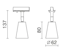 Kjøkkenbelysning Tak|Vox Spotskinner>NorDesign Bocca Gu10 spot - Hvit