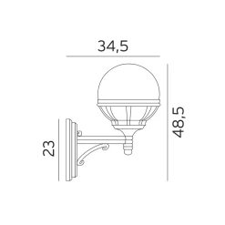 Lightup-Pris|Utelamper - Klassiske Vegglamper><noscript><img width=