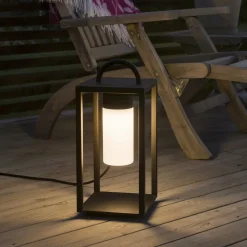 Lykter>Konstsmide Bologna lanterne 45,5 cm - Svart/Opalhvit Svart / Hvit