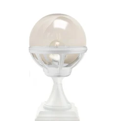 Lightup-Pris|Portstolper>Norlys Bologna portstolpe 312 - Hvit/ Klart glass