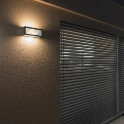 Utelamper Med Opp/Ned Lys>Slv Box vegglampe utendørs 19W 3000 Kelvin IP54 Antrasitt