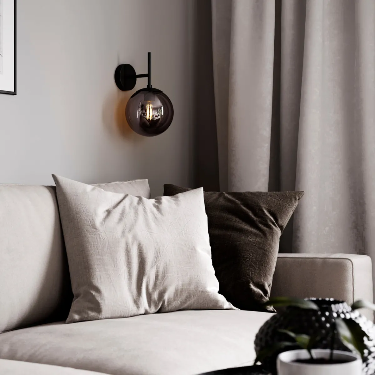 Interiørlamper>By Rydens Boyle vegglampe - farget Røyk