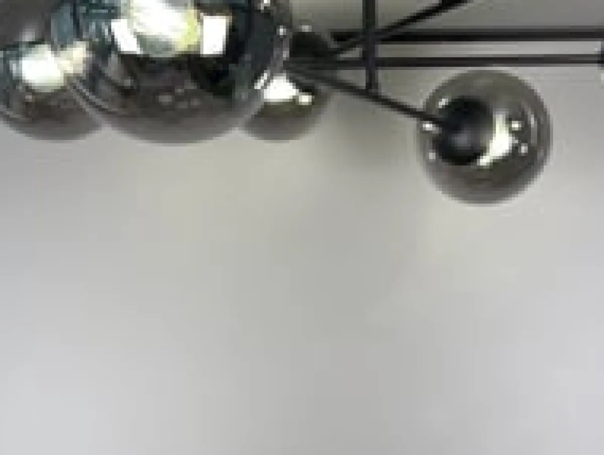 Kjøkkenbelysning Tak|Taklamper / Takplafonder>Emibig Brendi rund taklampe 6 lys - Svart/Klart glass Svart / Klartglass