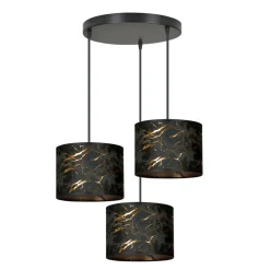 Kjøkkenbelysning Tak|Takpendler>Emibig Broddi rondell takpendel 3 skjermer - Svart