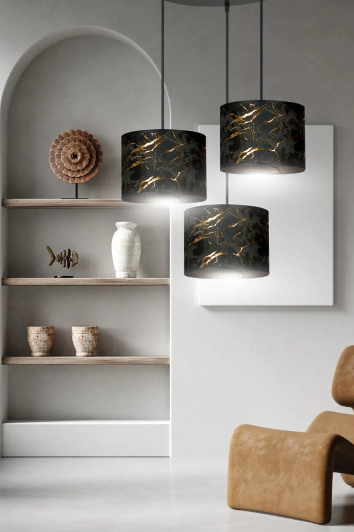 Kjøkkenbelysning Tak|Takpendler>Emibig Broddi rondell takpendel 3 skjermer - Svart