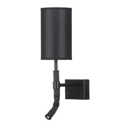 Leselamper>Örsjö Butler vegglampe fast installasjon - Svart