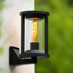 Utelamper - Veggskjold / Plafond>Lucide Cadix utendørs vegglampe - Svart