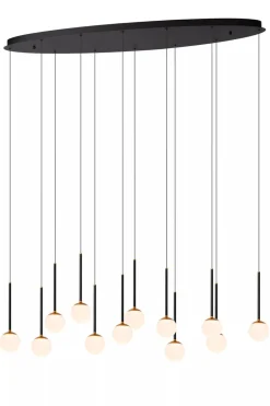 Kjøkkenbelysning Tak|Takpendler>Lucide Calina takpendel 12 x 7,7W 2560 Kelvin - Dimbar Svart / Hvit