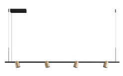 Kjøkkenbelysning Tak|Takpendler>NorDesign Calvi K4 takpendel 27W 2700 Kelvin - Dimbar Svart