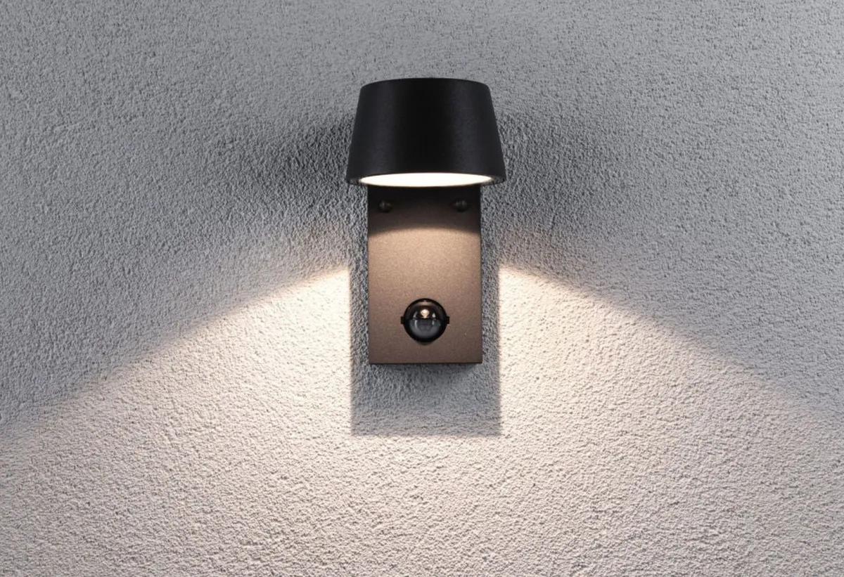 Utelamper Med Opp/Ned Lys>Paulmann Capea vegglampe utendørs IP44 6W 3000 Kelvin - Sensor Antrasitt