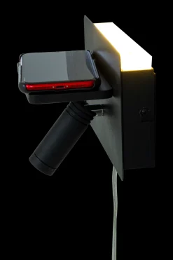 Leselamper|Vegglamper Med Usb>Aneta Lighting Cargador vegglampe med trådløs lader og USB - Svart
