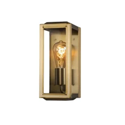 Lightup-Pris|Utelamper - Veggskjold / Plafond>Konstsmide Carpi vegglampe utendørs H30 cm IP44 - Messing