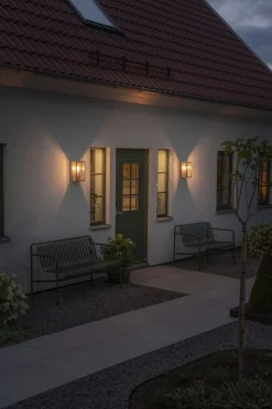 Lightup-Pris|Utelamper - Veggskjold / Plafond>Konstsmide Carpi vegglampe utendørs IP44 - Messing