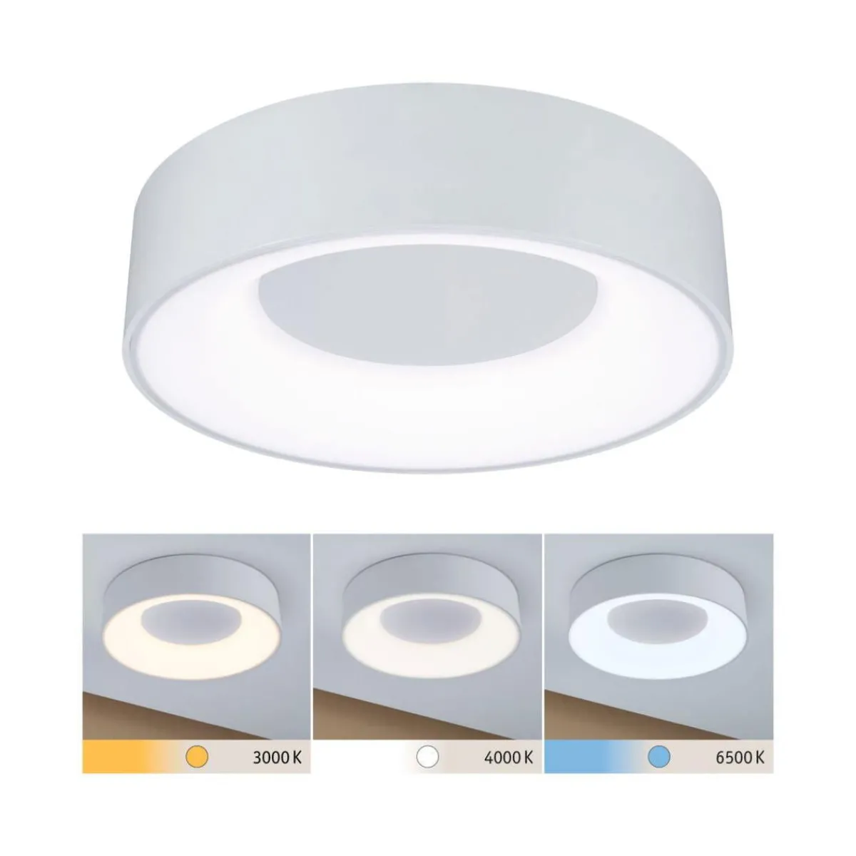 Baderomsbelysning Tak|Kjøkkenbelysning Tak>Paulmann Casca taklampe 30 cm 16W IP44 3000-6500 Kelvin 1500 lumen- 3-step moodmaker